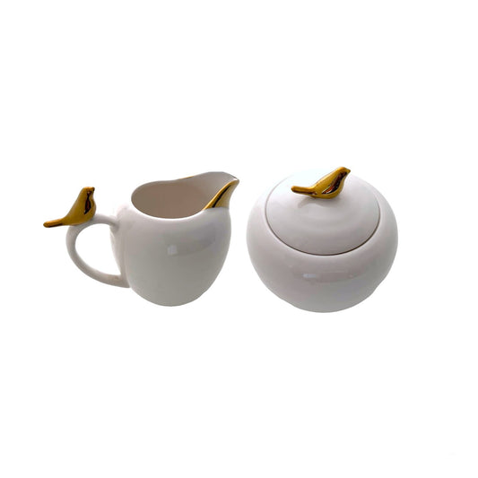 BIRD CREAMER WITH SUGAR BOWL