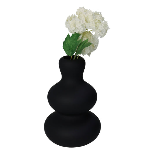 BLACK BOBBLE STACK VASE