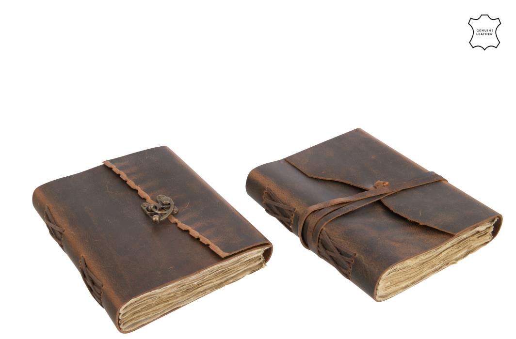 BOOK ANTIQUE LEATHER / PAPER BROWN MEDIUM