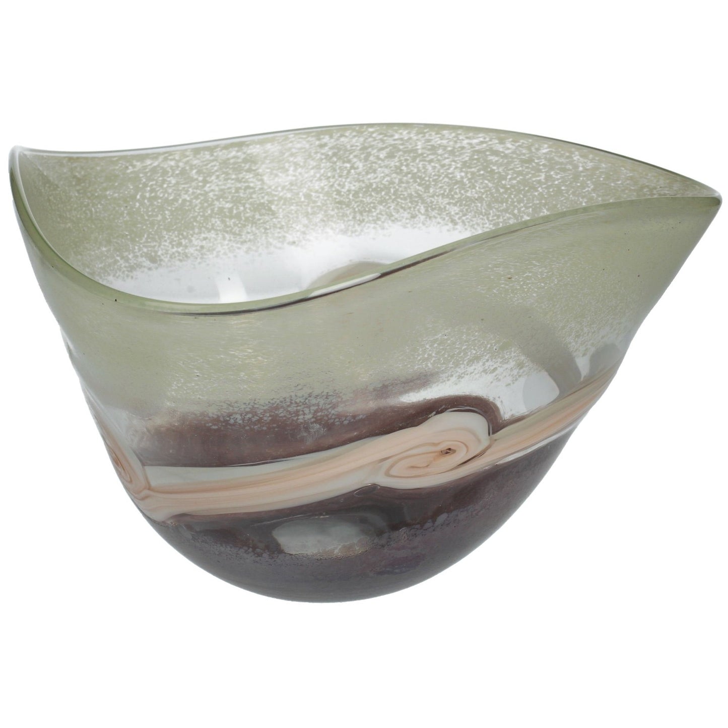 BOWL GLASS PEACH