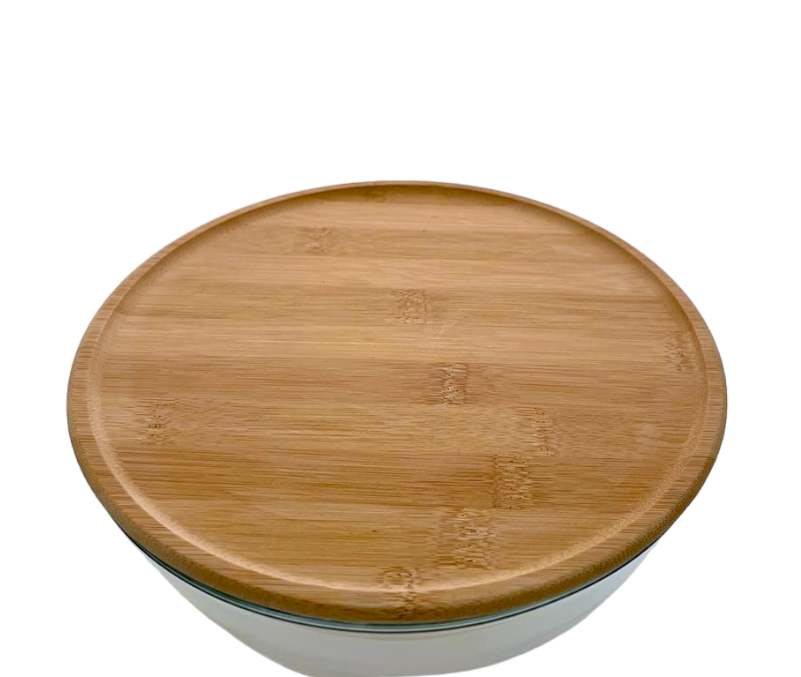 BOWL GLASS WITH BAMBOO LID