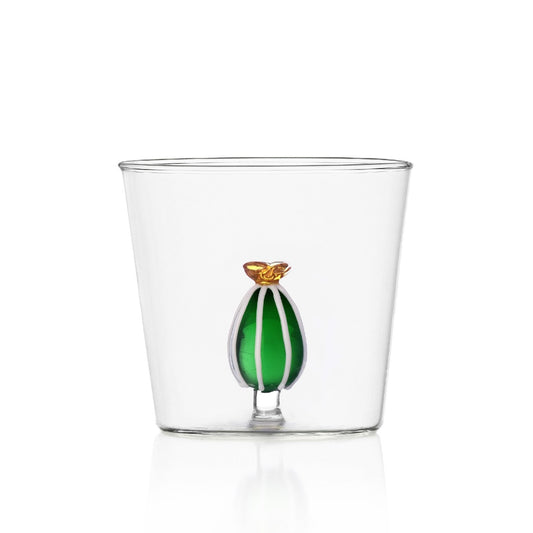 CACTUS AMBER FLOWER TUMBLER