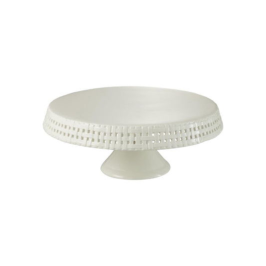 CAKE PLATE CERAMIC WHITE