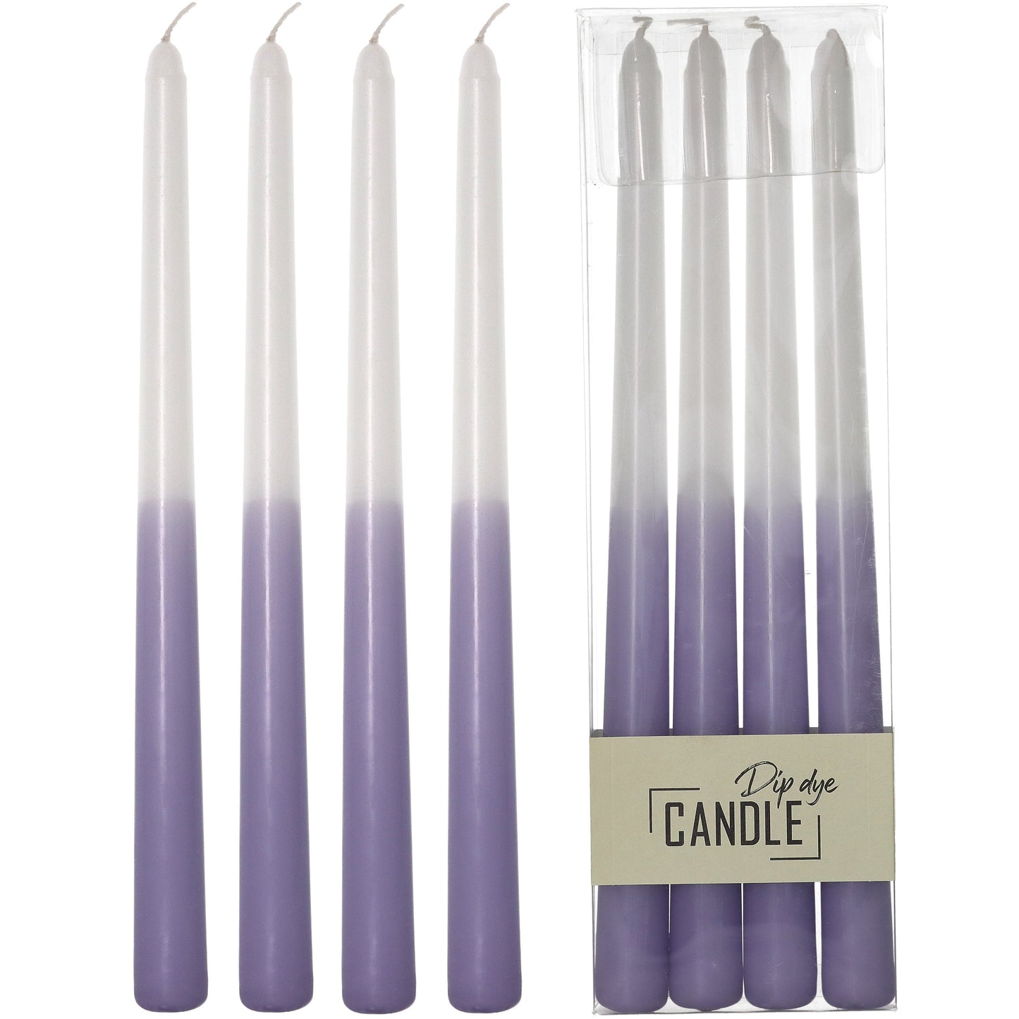 CANDLE DIP DYE WAX LILAC BOX