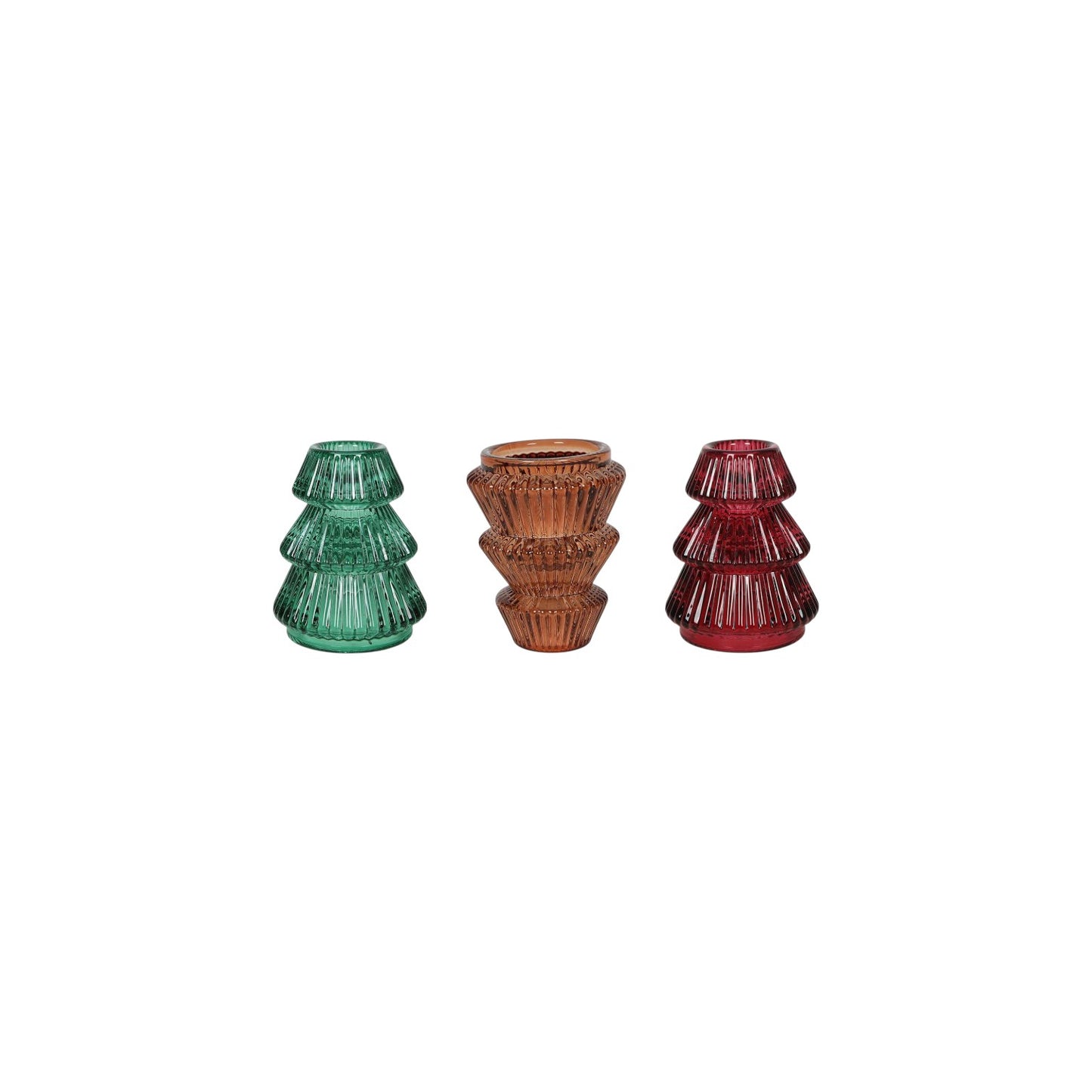 CANDLE HOLDER 2 WAY GLASS
