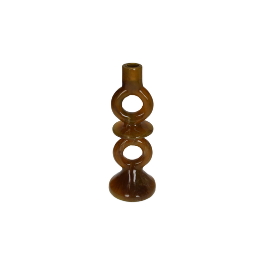 CANDLE HOLDER MARMER BROWN