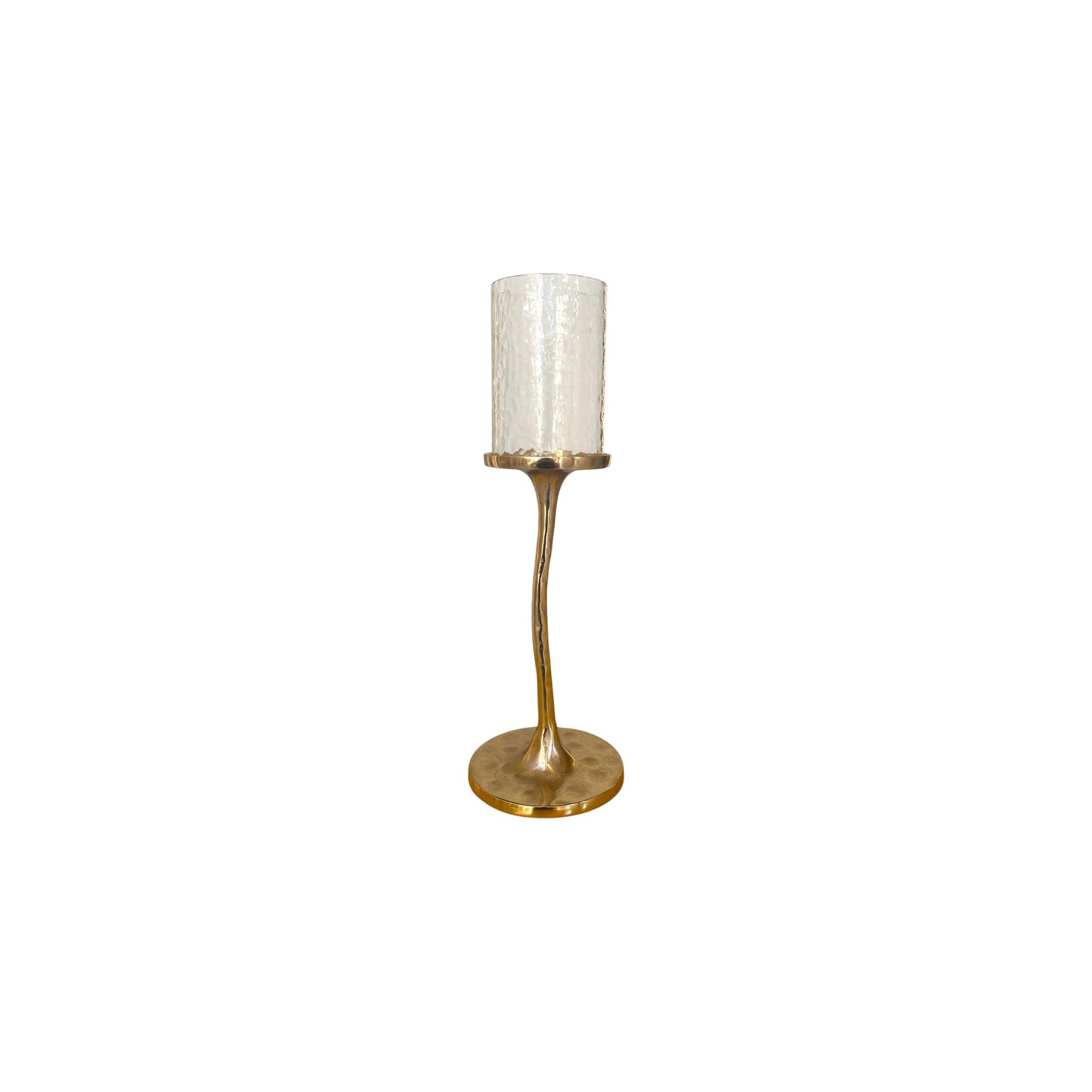 CANDLE HOLDER ROUND RAFA GOLD
