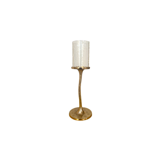 CANDLE HOLDER ROUND RAFA GOLD