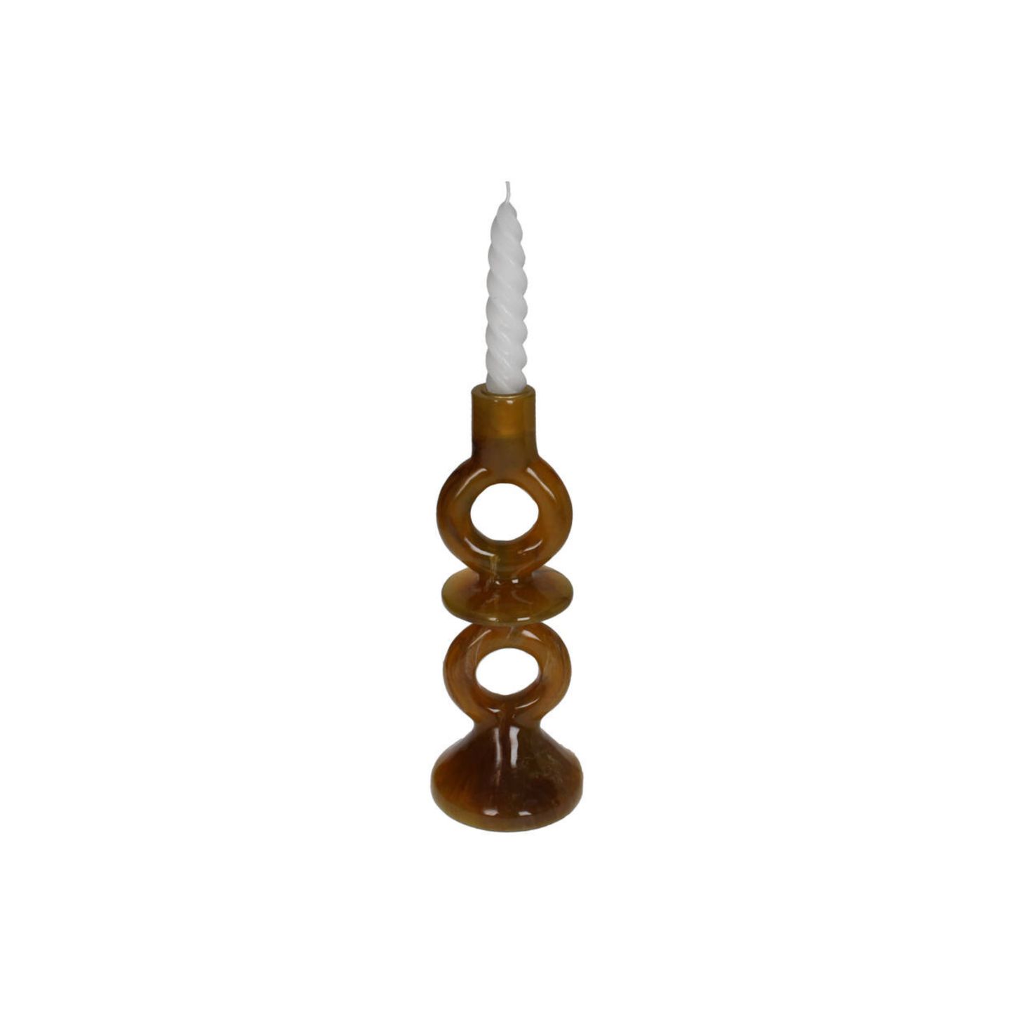 CANDLE HOLDER MARMER BROWN