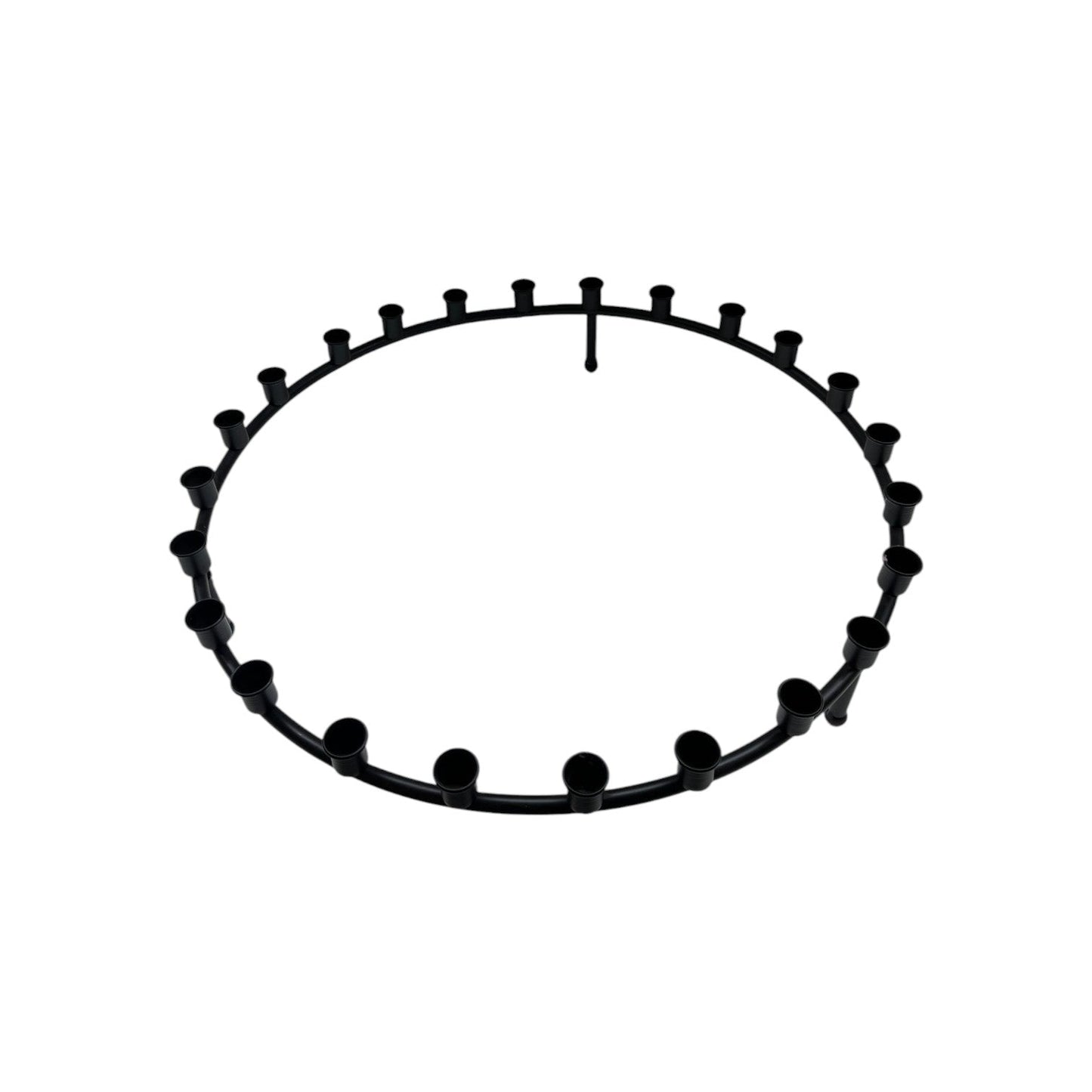 CANDLE HOLDER RING BLACK METAL