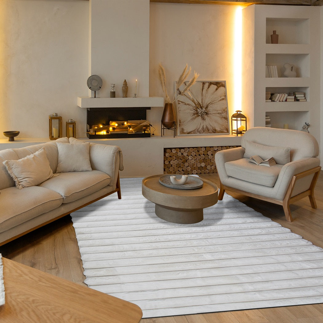 CARPET NORDIC LINES WHITE