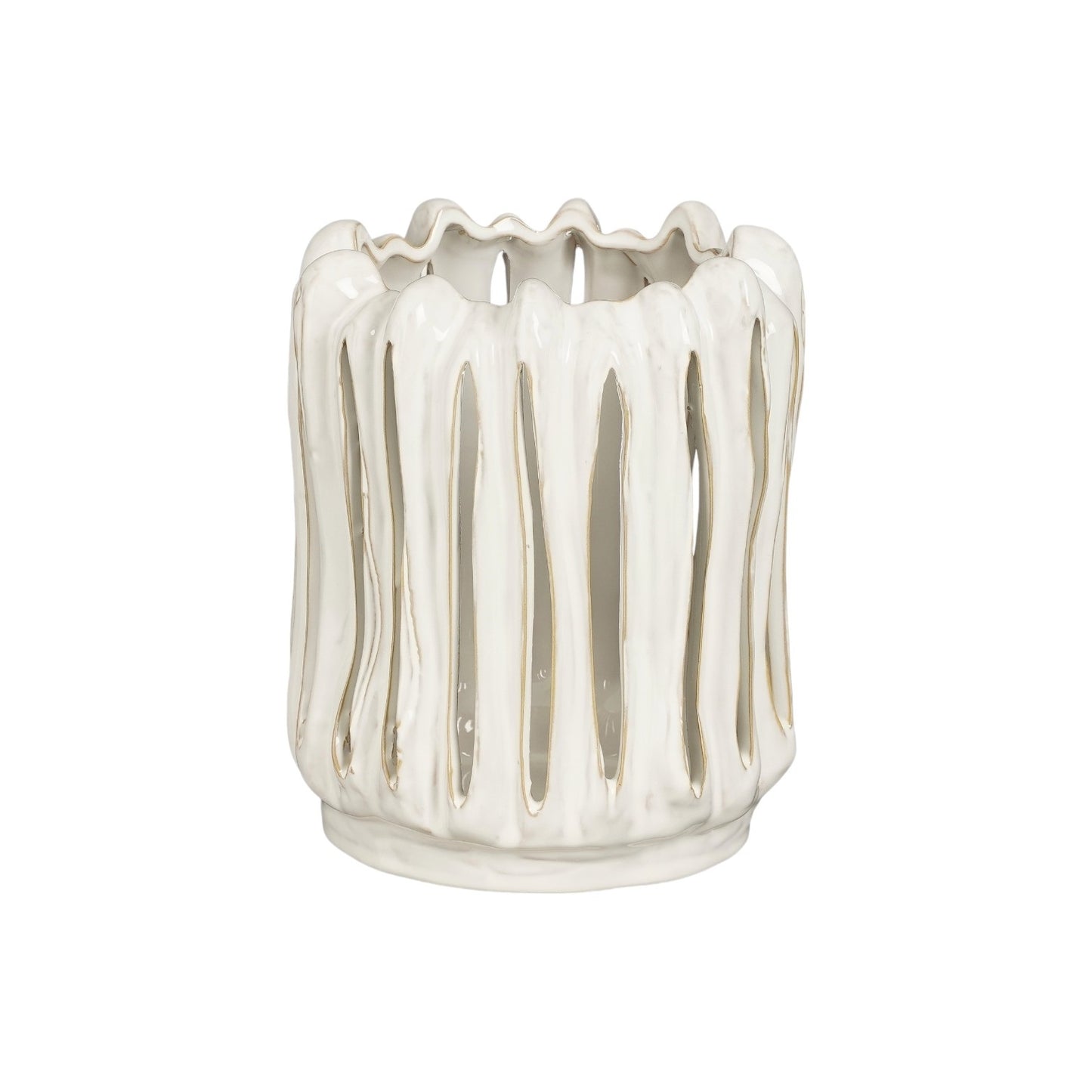 CERAMIC LANTERN WHITE