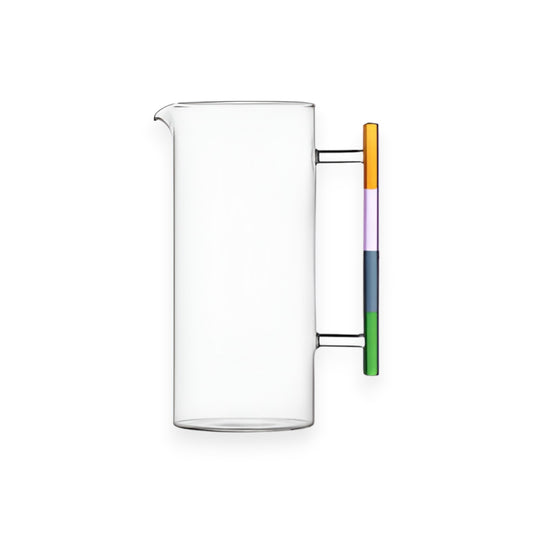 CLEAR JUG WITH MULTICOLOR HANDLE