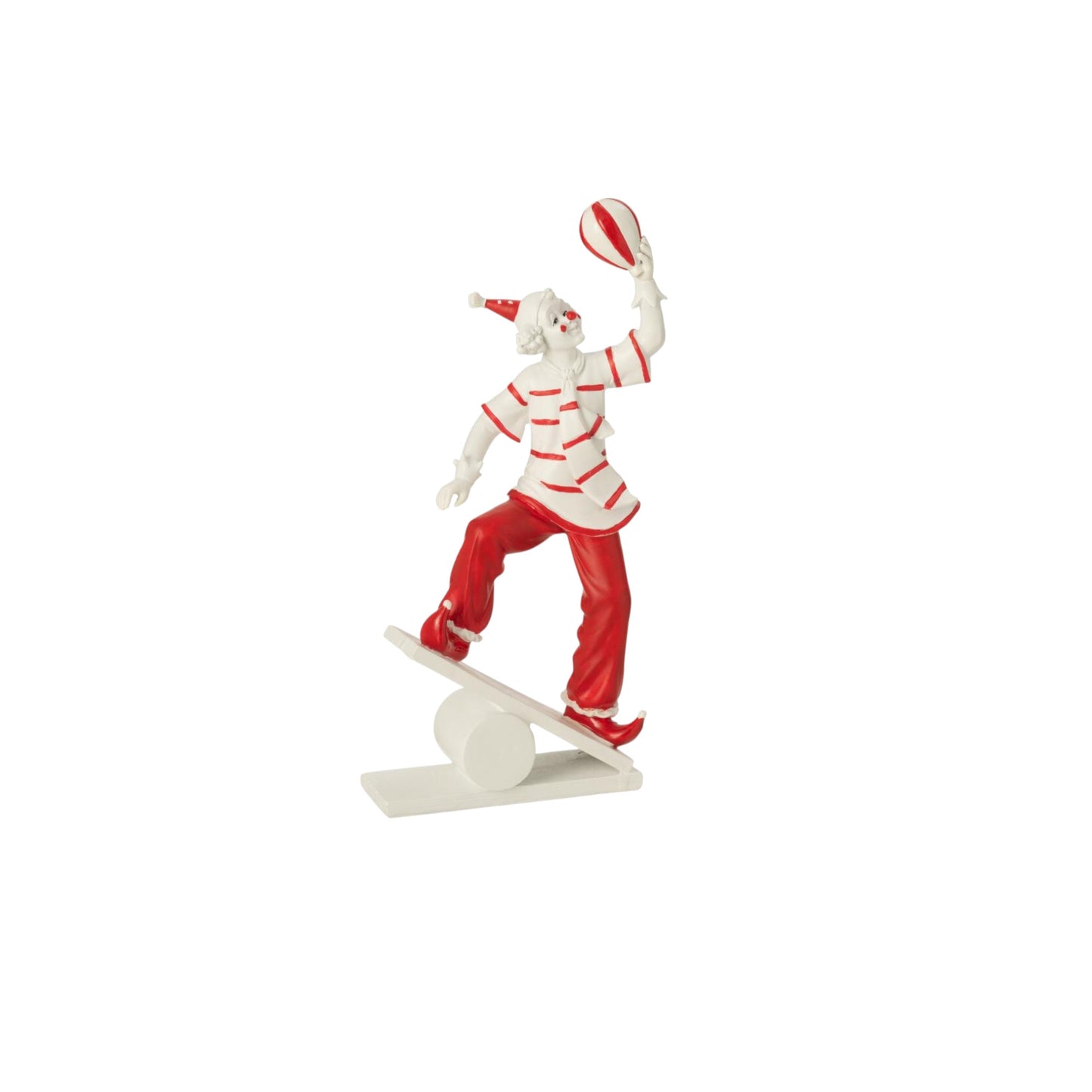 CLOWN EQUILIBRIST STONE RED AND WHITE