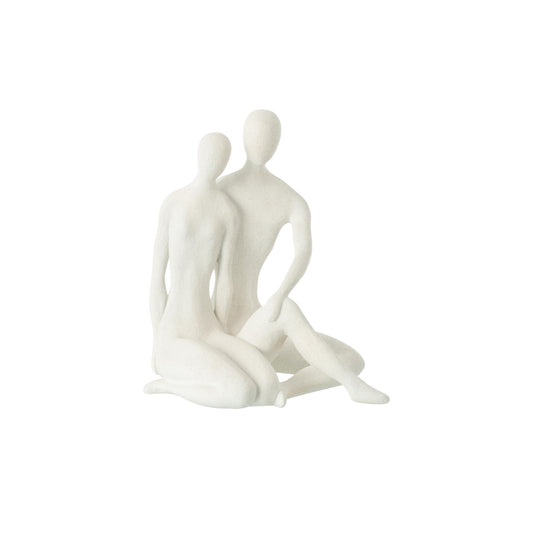 COUPLE SITTING MORDERN RESIN WHITE