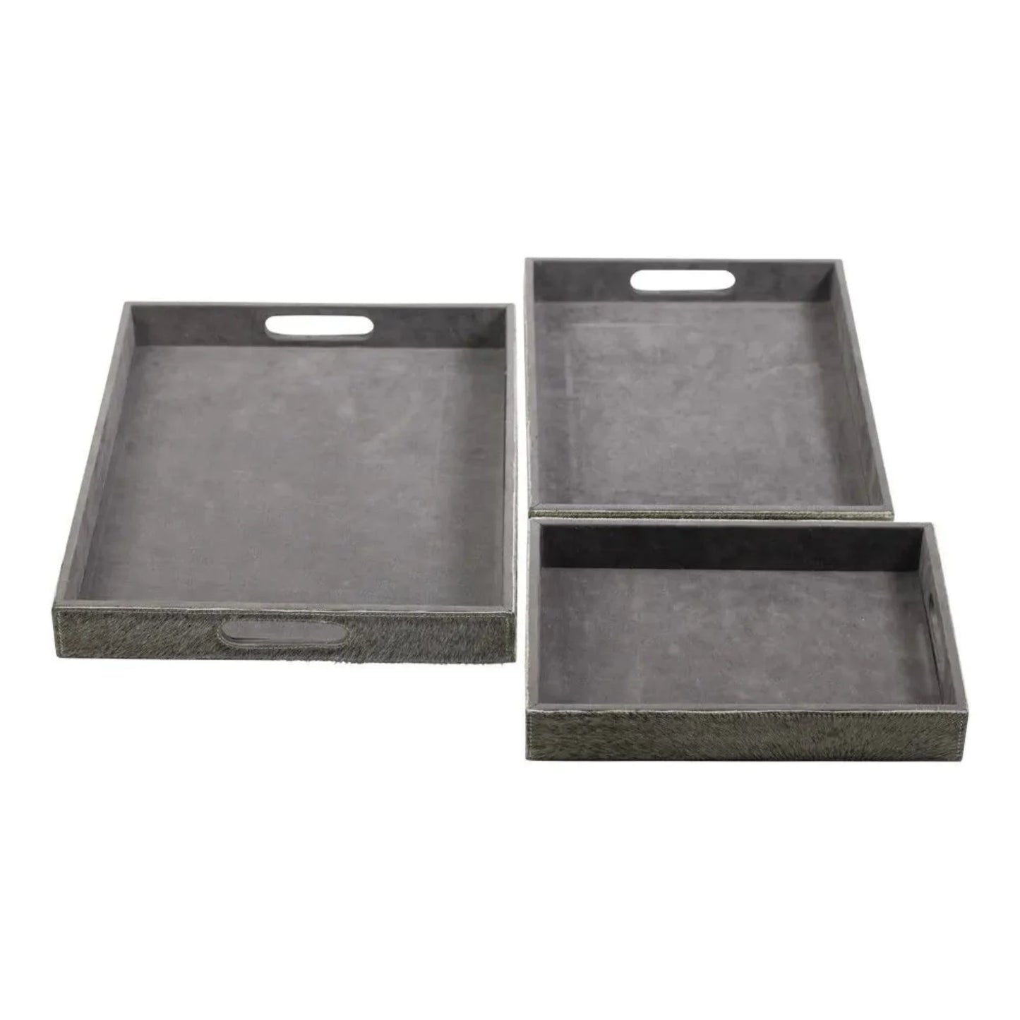 COW RECTANGLE TRAY GREY