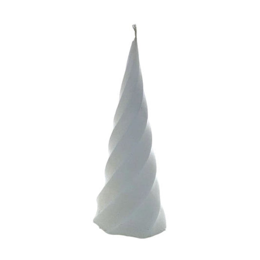 CURLY TREE CANDLE WHITE