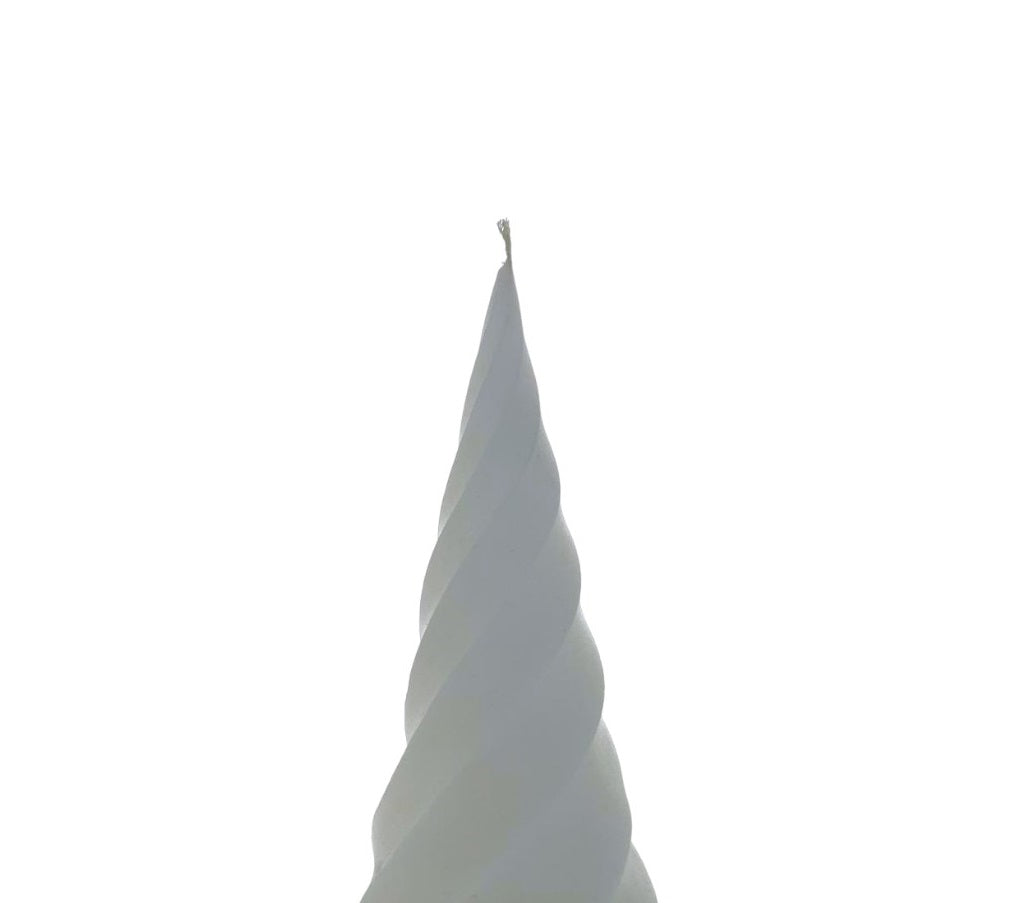 CURLY TREE CANDLE WHITE