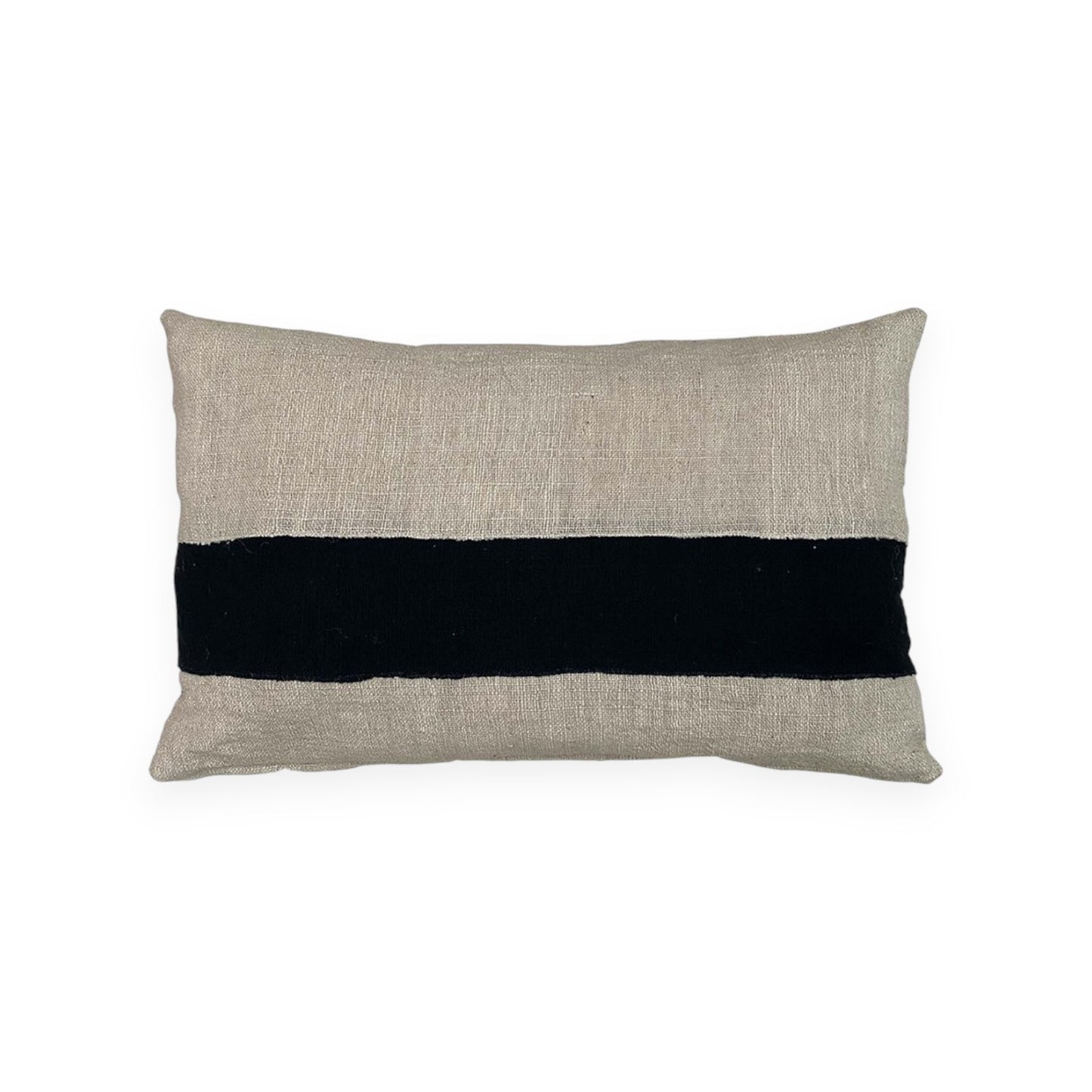 CUSHION BALANCE RECTANGLE NATURAL BLACK 40 X 60 CM