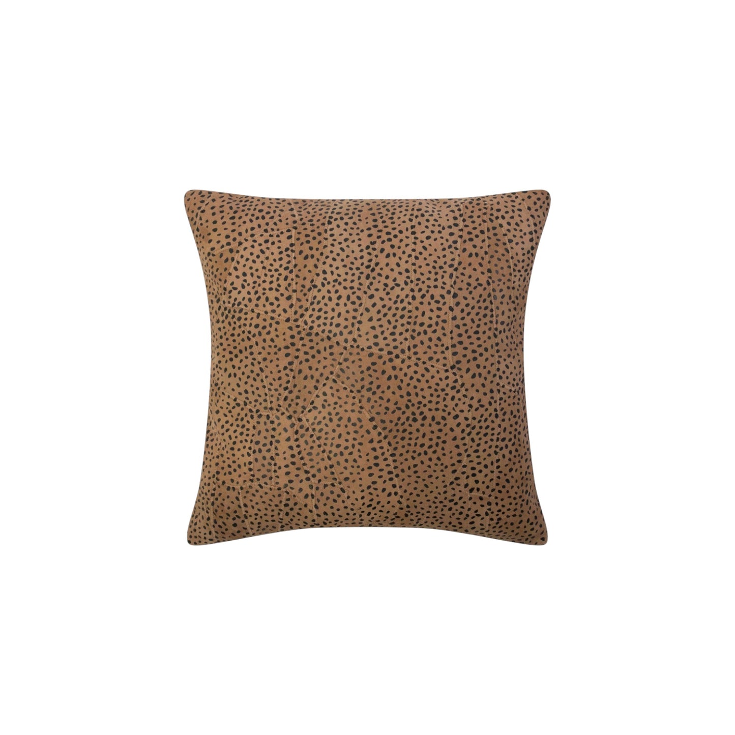 CUSHION GOAT SUEDE CAMEL BROWN 45 X 45 CM