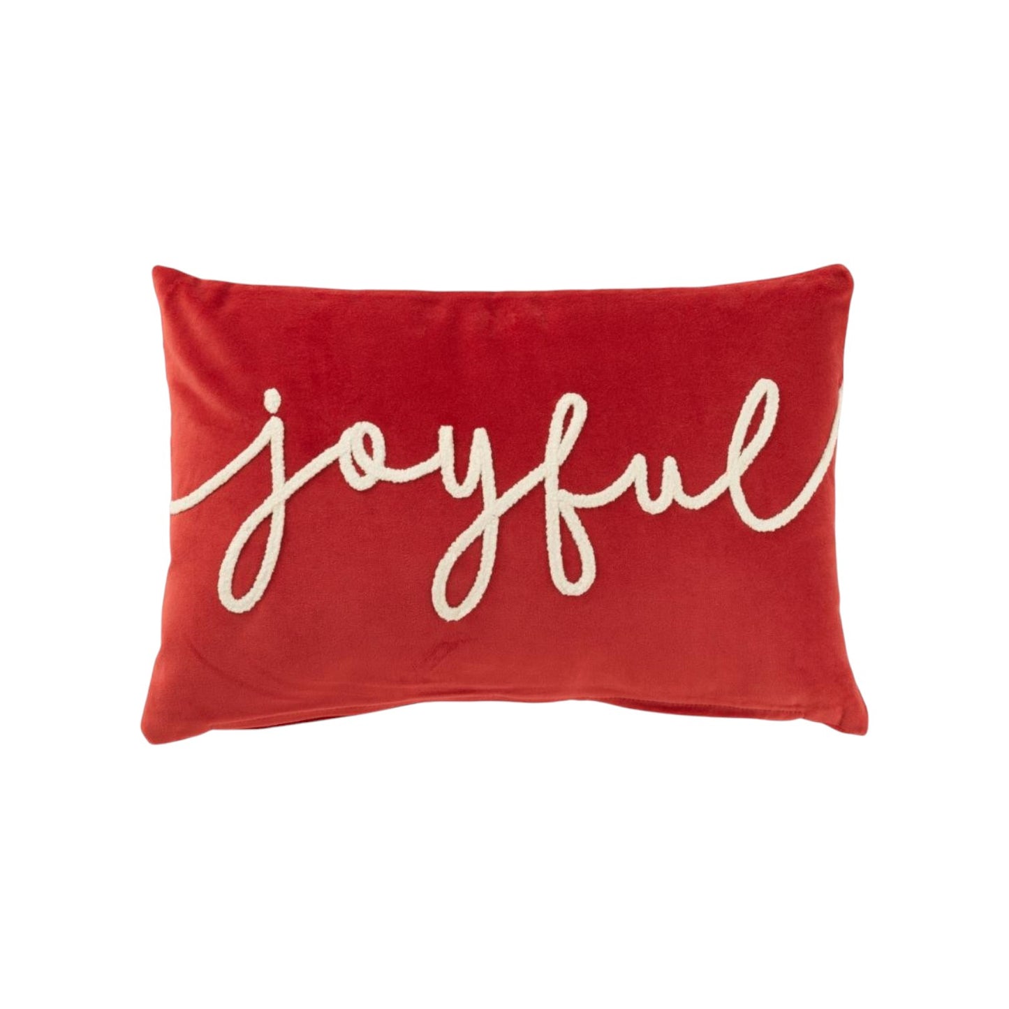 CUSHION RECTANGLE JOYFUL VELVET RED