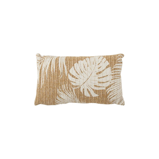 CUSHION BRAIDED MONSTERA LEAVES