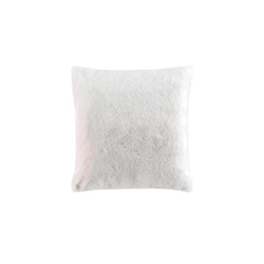 CUSHION FAUX STRIP COZY BLANCA