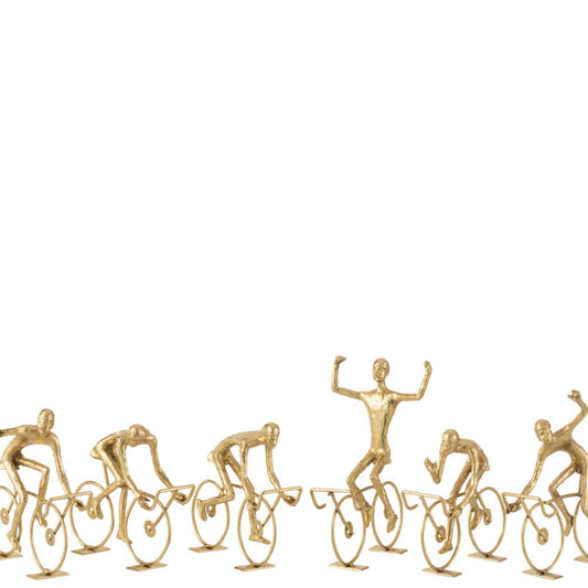 CYCLISTS POLY/METAL GOLD