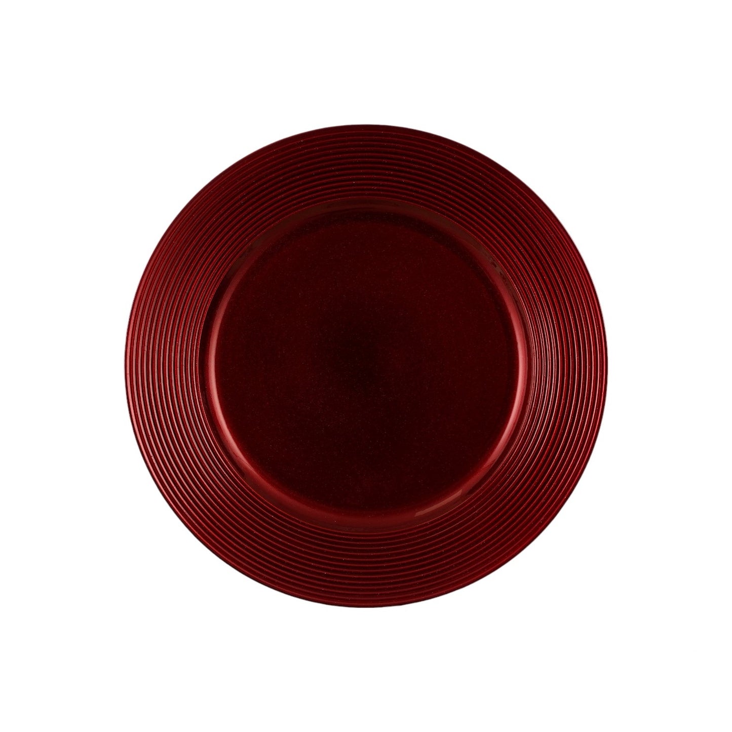 DECORATION PLATE 2 X 33 CM MILA RED