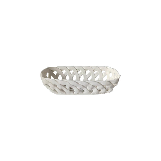 DECORATIVE BASKET CERAMIC RECTANGLE