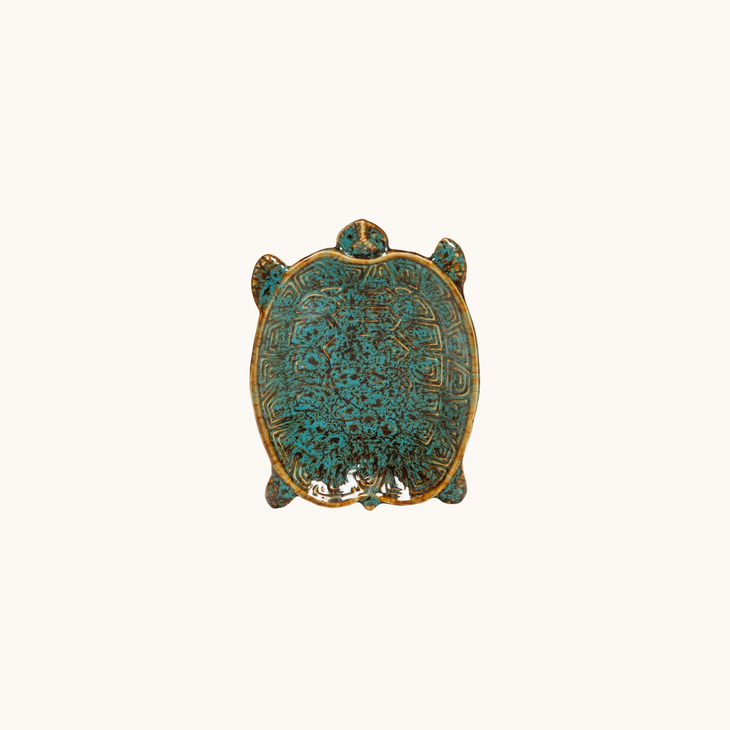DECORATIVE SAUCER TURTLE EMAILLE