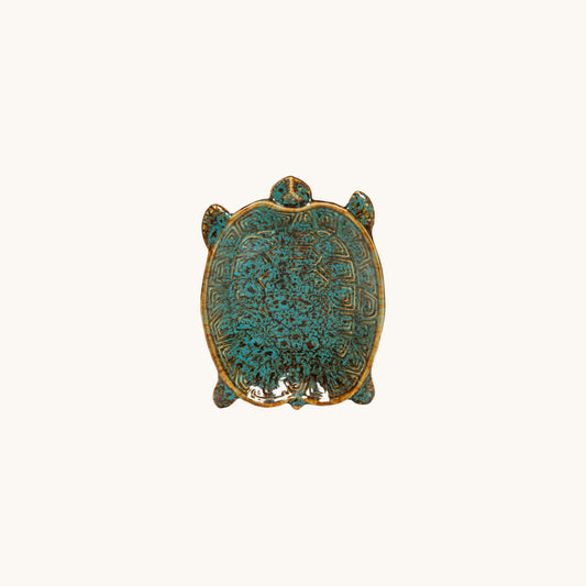 DECORATIVE SAUCER TURTLE EMAILLE