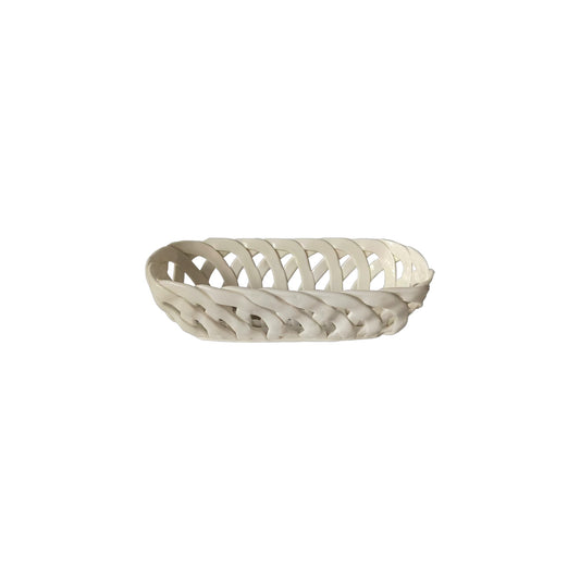DECORATIVE BASKET CERAMIC RECTANGLE