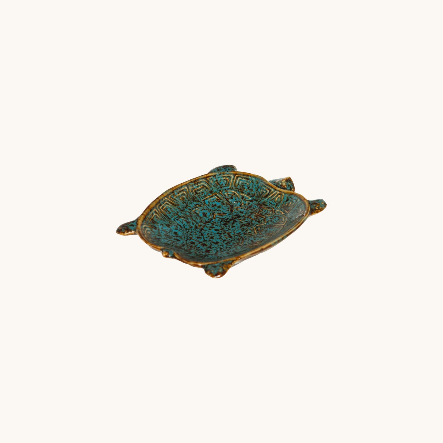 DECORATIVE SAUCER TURTLE EMAILLE