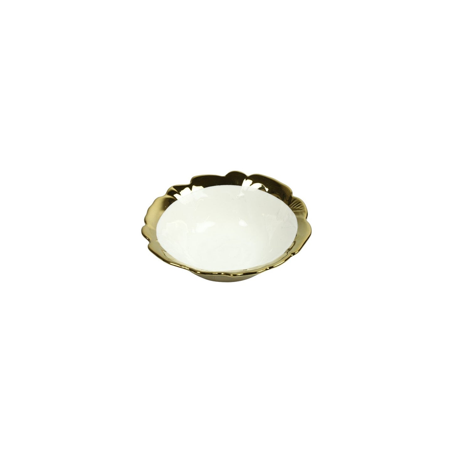DESSERT BOWL VERE WHITE AND GOLD