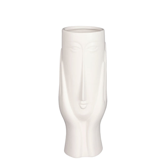 FACE WHITE VASE