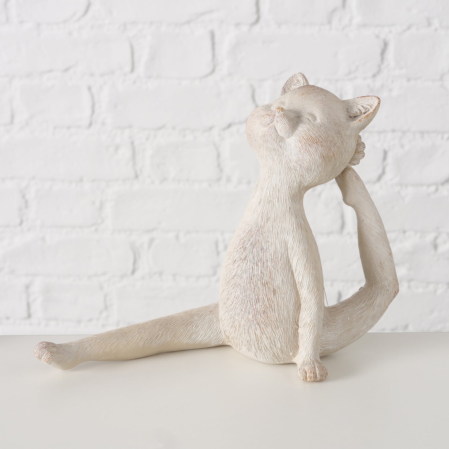 FIGURINE YOGA CAT BEIGE