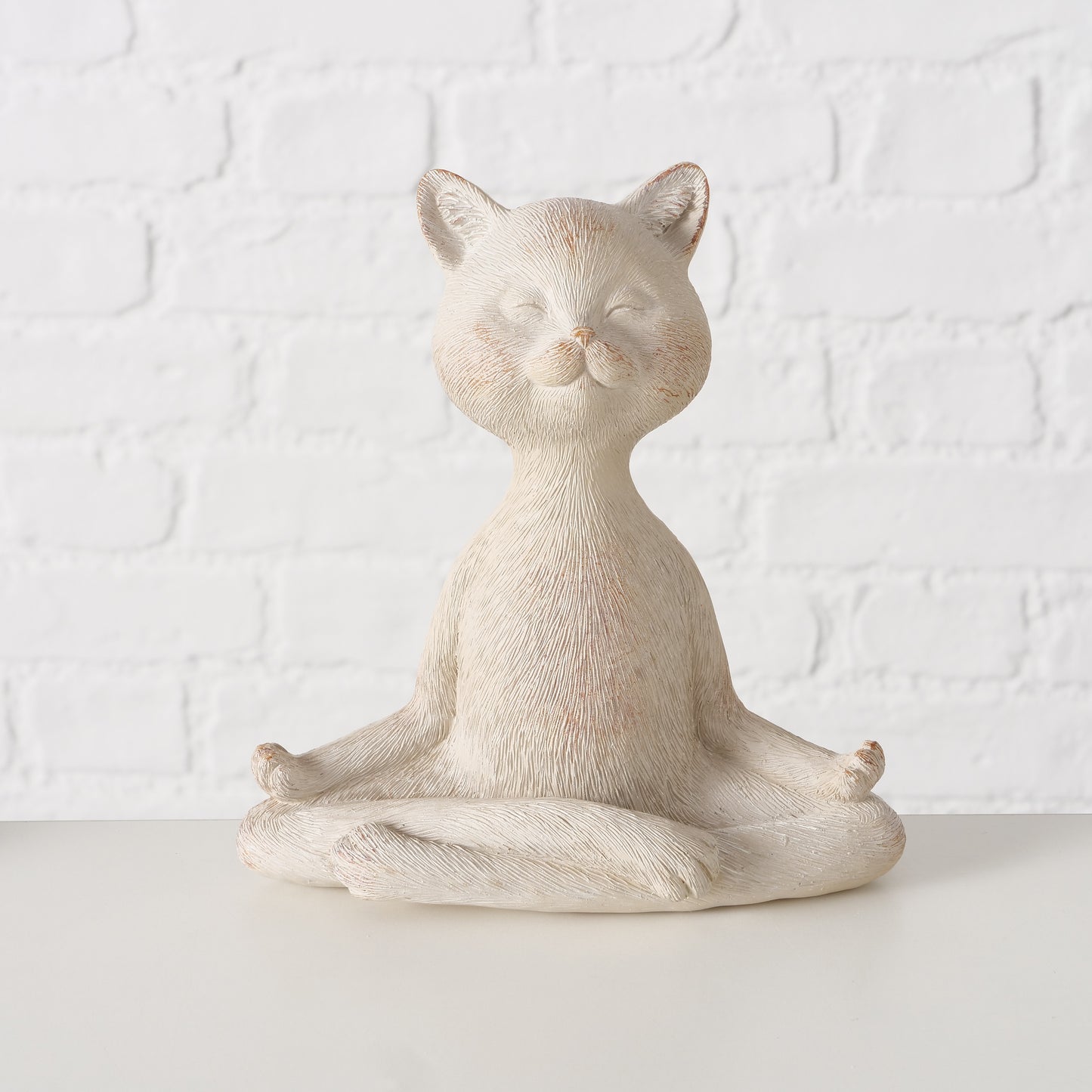 FIGURINE YOGA CAT BEIGE