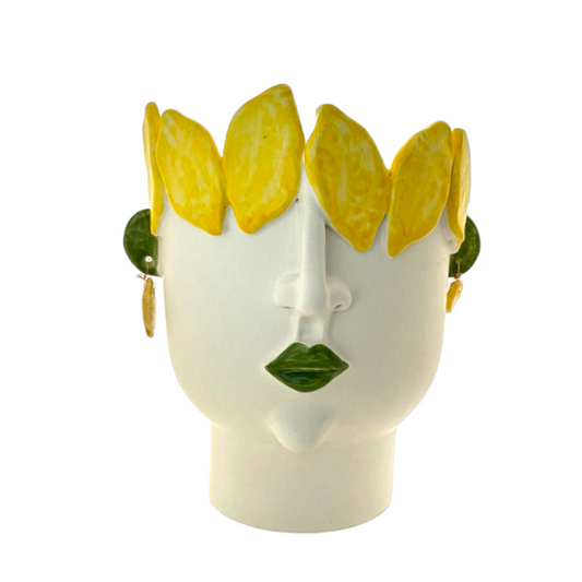 FILOMENA MEDIUM HEAD WITH LEMONS VASE