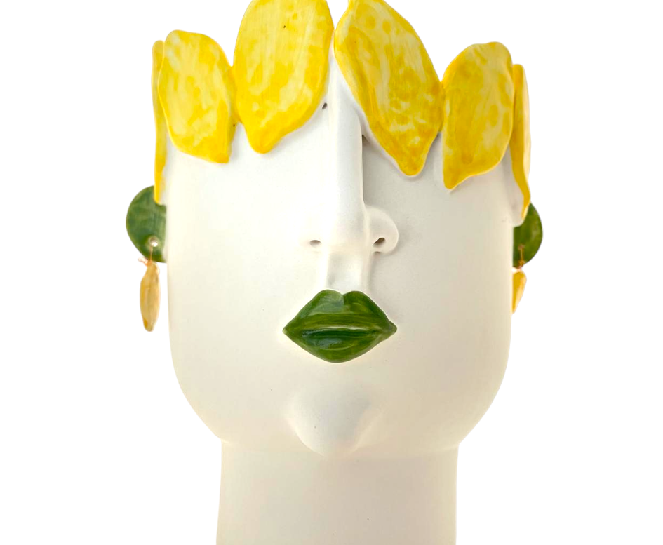 FILOMENA MEDIUM HEAD WITH LEMONS VASE