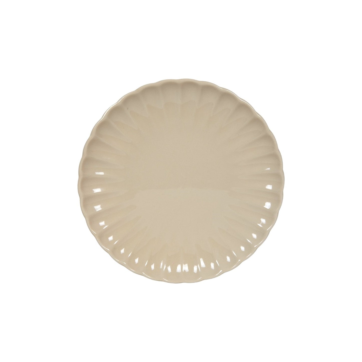 FLOWER PLATE BEIGE