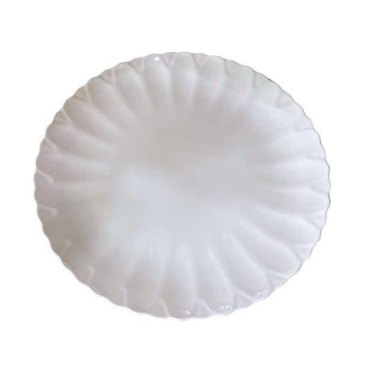 FLOWER PLATE WHITE