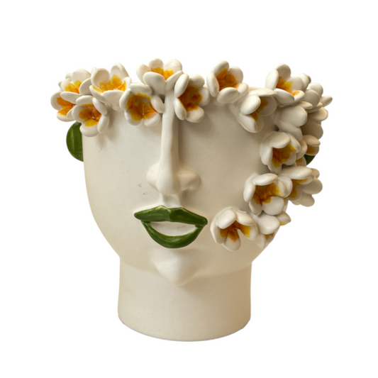 FRANGIPANI WITH CHIN MEDIUM VASE