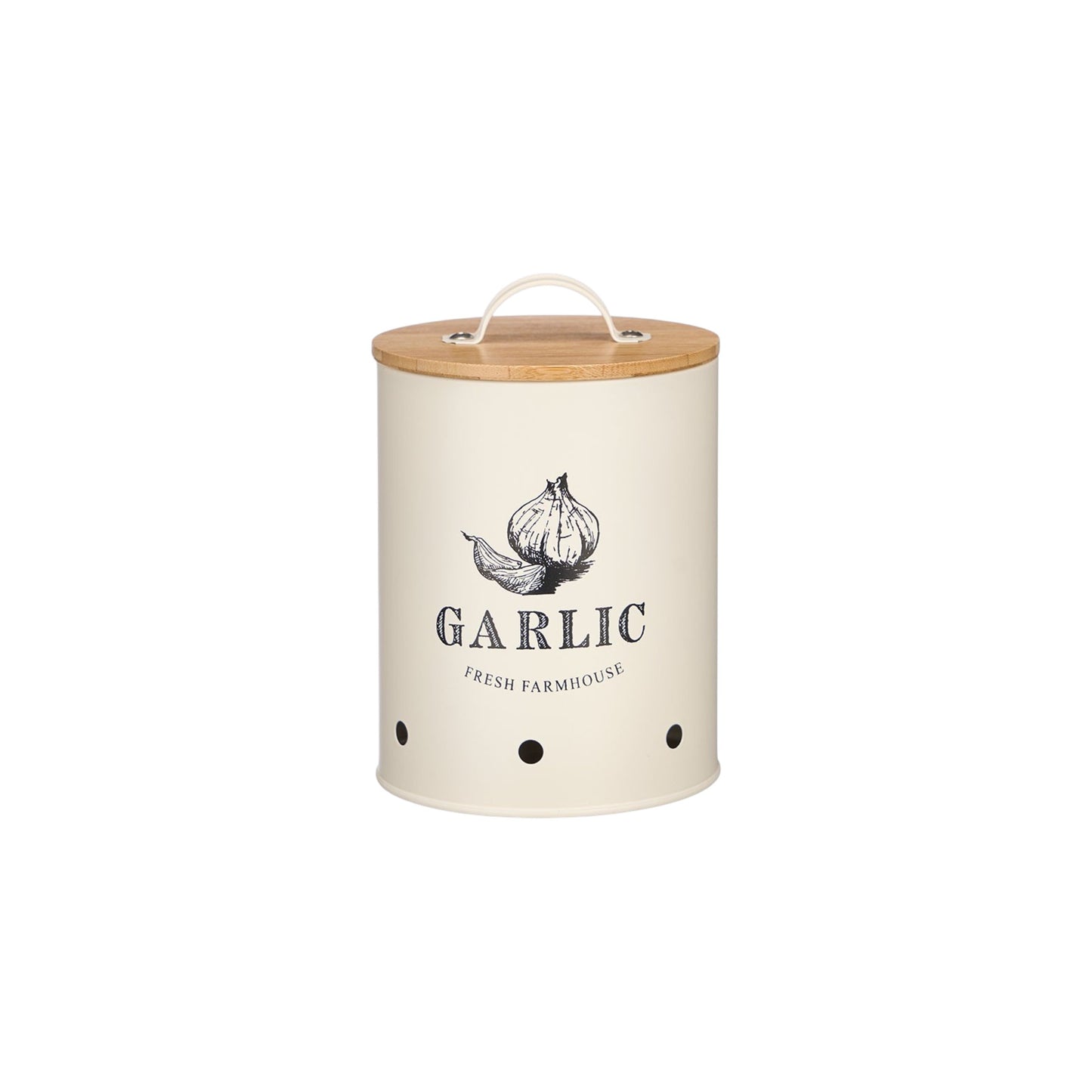 GARLIC KEEPER BAMBOO WITH LID