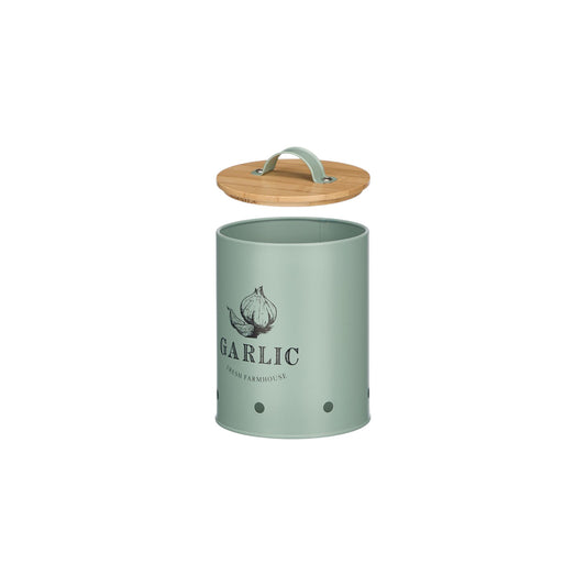 GARLIC KEEPER BAMBOO WITH LID