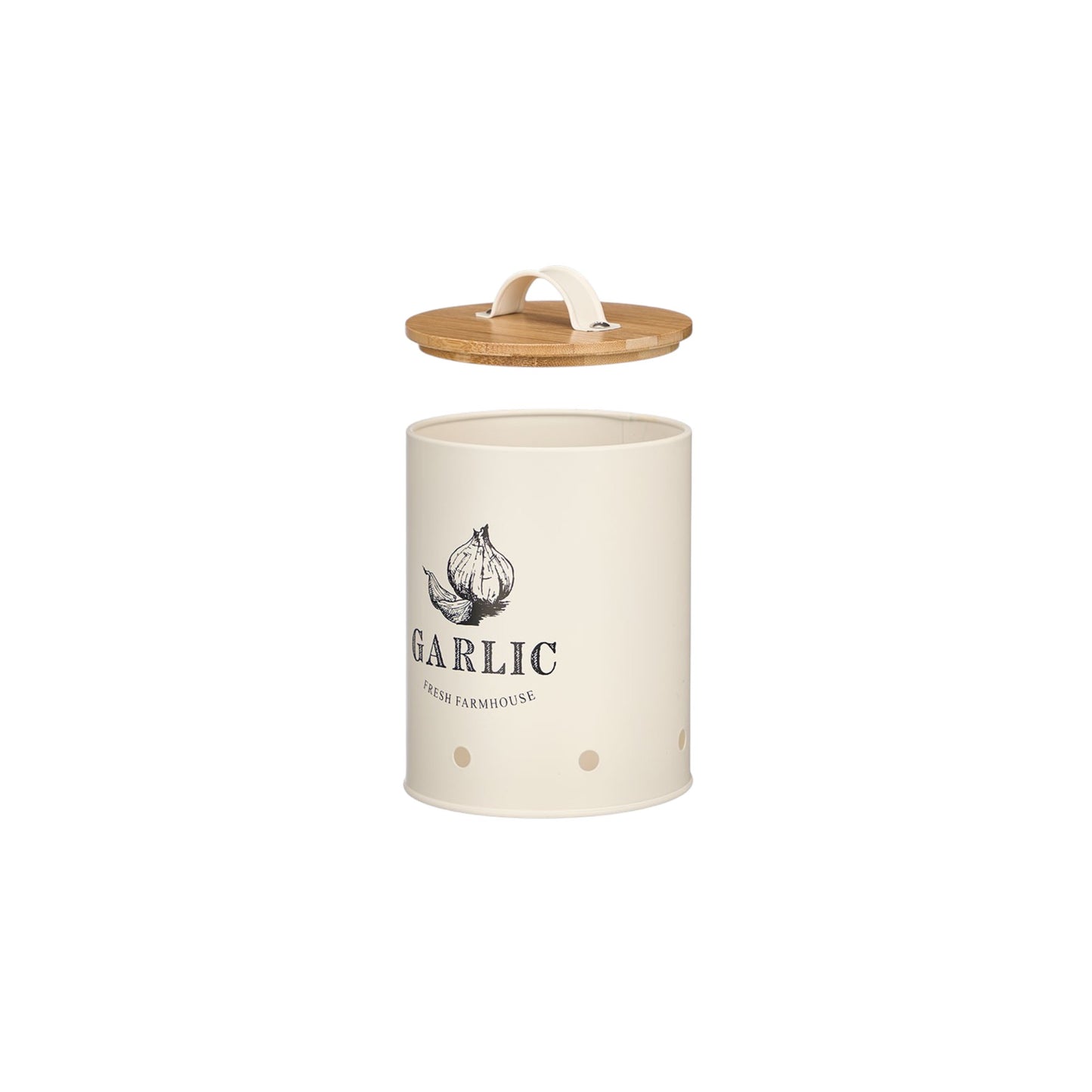 GARLIC KEEPER BAMBOO WITH LID