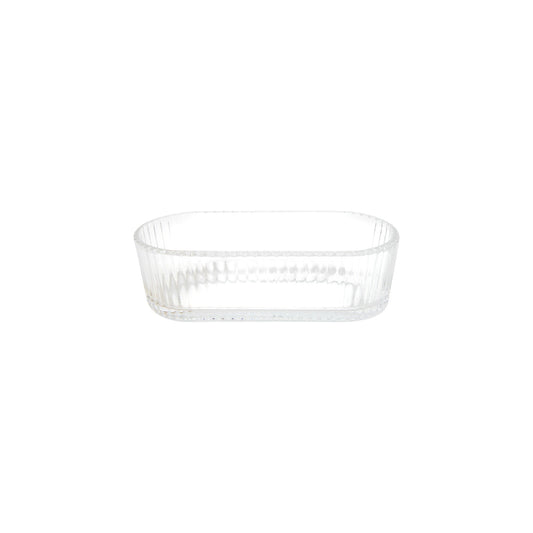 GLASS DISH LINES OVAL