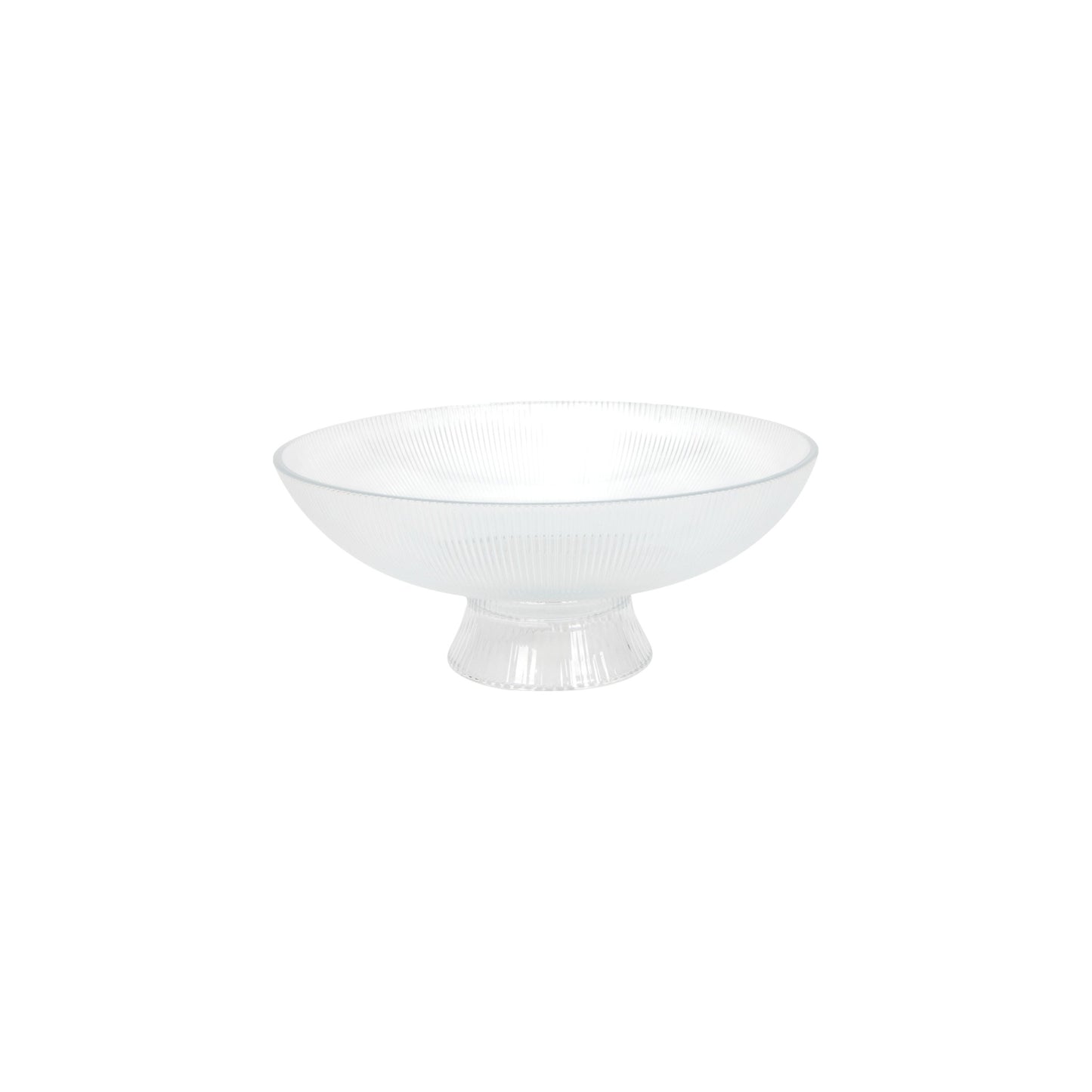 GLASS DISH LINES WITH FOOT