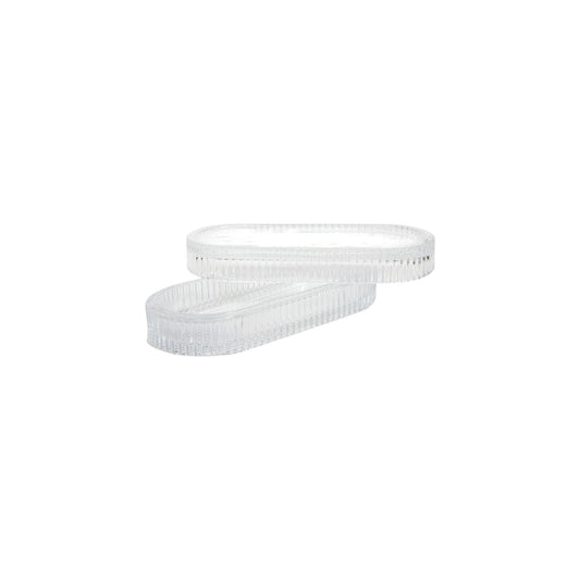 GLASS DISH OVAL LINES