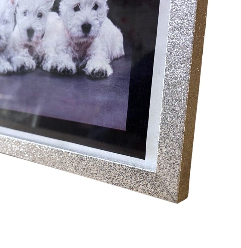 GLITTER WOOD SILVER FRAME